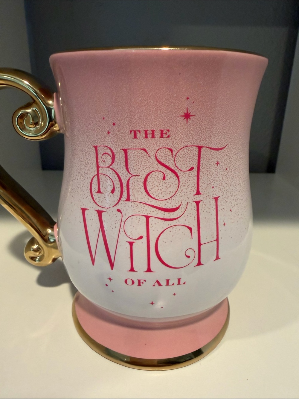 NWT! Silver Buffalo Pink Wicked Glinda Mug BEST WITCH OF ALL  With Gold Handle - Picture 3 of 7